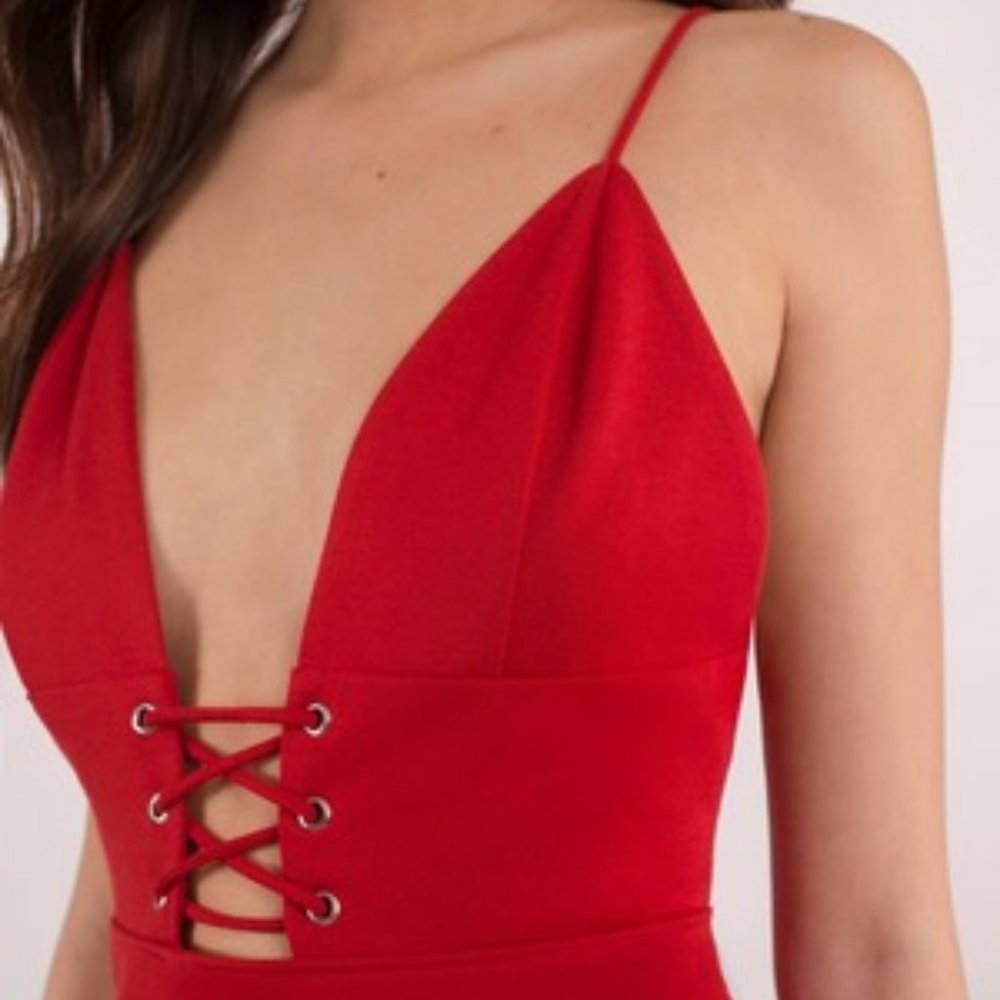 Tobi Red Bodycon Dress, M